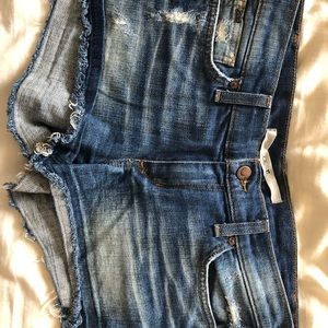 Joe’s Jeans Phoebe wash distressed denim shorts